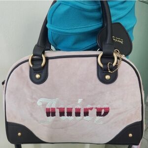 Juicy Couture Pink Retro Vibe Satchel Adjustable Strap Viral Bag